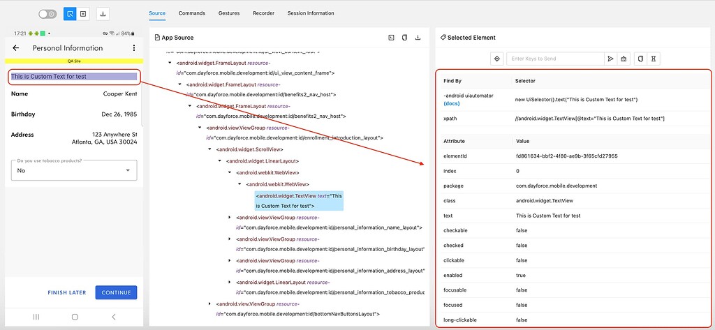 Cant locate webview ids on Webview in mobile native app - Support ...