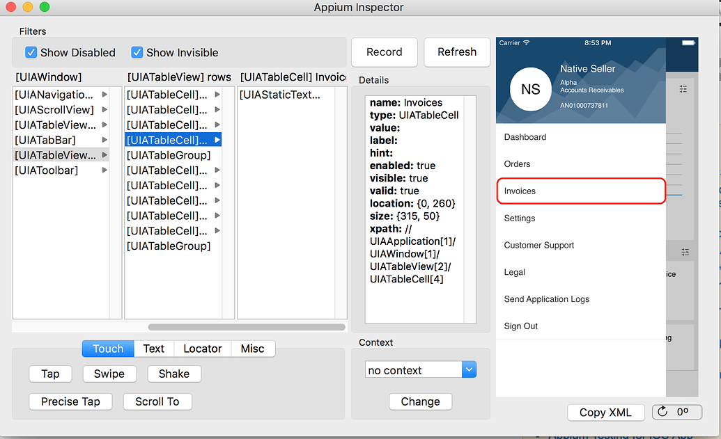 Creation of dynamic xpath for native ios app using appium - Issues/Bugs ...