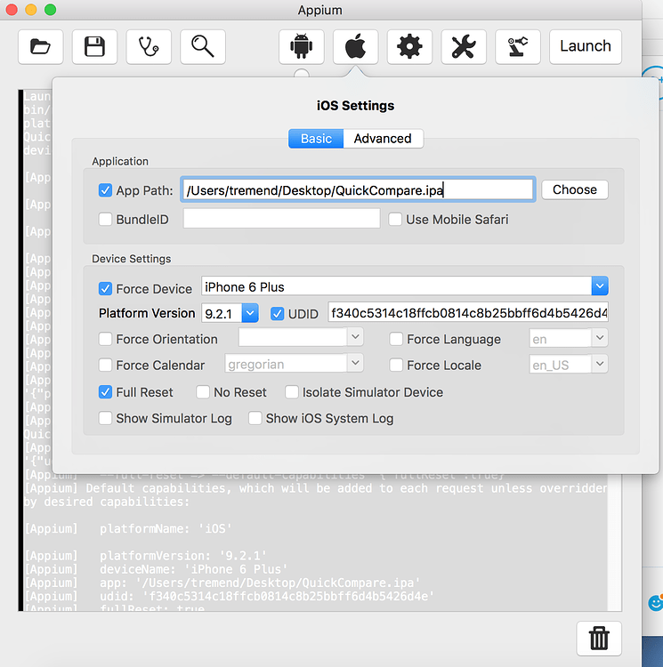 appium server address appium server address