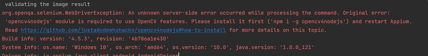 Opencv4Nodjejs issue - Issues/Bugs - Appium Discuss