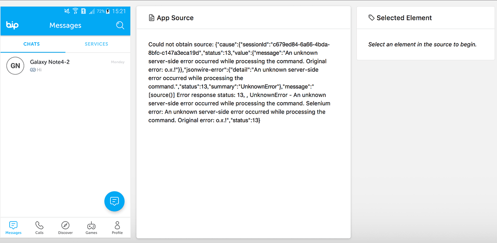 I can't inspect element on the Android app - Support - Appium Discuss