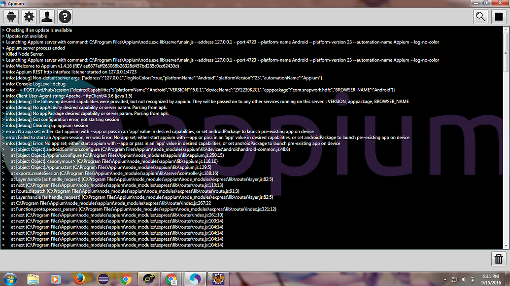 appium server stacktrace appium server stacktrace